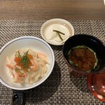 restaurant library the hotel seiryu - 蟹御飯、赤出汁、香の物
