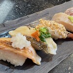 南房総 やまと寿司 - 炙り五貫@1180円