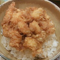 てんぷら銀座天亭 - 【追加】天ぷらコース(3,240円)の〆のご飯は、かき揚げ丼にしました(^^)