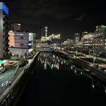 鰻の成瀬 横浜店 - 退店時に平沼橋から横浜駅を望む