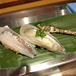 野毛 かど平 - サヨリ、皮焼きは店長のご厚意です!!