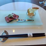 鉄板 天祐 - ローストビーフと鯛のブランダード