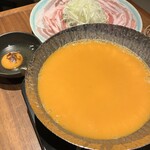 松本 牡蠣入レ時 - 雲丹出汁の豚しゃぶ。