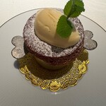 Auberge de Primavera - Chocolate Soufflé with Vanilla Ice Cream