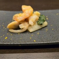 鴨しゃぶ さ和鳥 東上野 - 九条葱海老 あさりのぬた和え