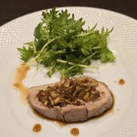 鴨しゃぶ さ和鳥 東上野 - 鴨ローストステーキとわさび菜サラダ