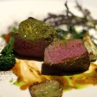 BEEF STEAK CLUB KIYO GINZA - ・奥羽牛フィレ肉のステーキ 季節のガルニチュール