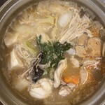 亀の井ホテル 大洗 - メインのあんこう鍋　味噌仕立て