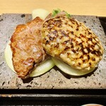 石焼ステーキ 贅 - サーロイン100g＋サービスのハンバーグ100g