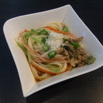 つるまるGee - 20140625の　水スペは　肉山かけカラフルうどん