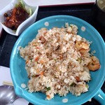 ほびーい喫茶店 - ハンバーグエビピラフ(値段お任せ)。