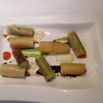 レストラン アラジン - ホワイトアスパラとグリーンアスパラのパートブリック包み焼き                   2014-4