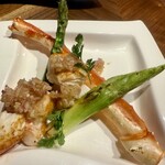 285050809 - 国産タラバ蟹の鉄板焼　エシャロットソースで