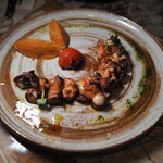 BROWNSTONE Tapas Bar GINZA - タコのソテー スパイシーマッシュ添え