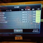 ホルモンハジメ - メニュー表の一部