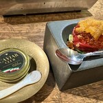 焼肉うしどし - キャビア　雲丹　ユッケ〜♪