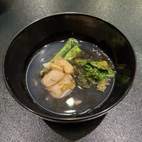 鉄板焼 宇佐見 - 蛤と菜の花のお椀