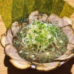 水田商店 - ねぎちゃーしゅーめん（黒）➕のりトッピング