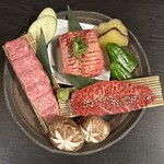 焼肉 一心 - 広島牛３種盛り
