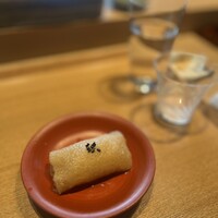 鮨 麻生 平尾山荘 - 12貫目、南関揚げのお稲荷さん。