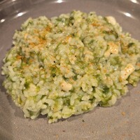 つぶ貝と青海苔のオイルリゾット