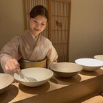 銀座 有涯 - アイスは女将さん担当