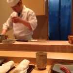 Sushi Tenkawa - カウンターでトークしながらのお鮨は最高でした