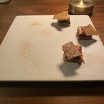 韓式料理 ムグンファ - ★ キムチのプレッセ
                                キムチ、生ハム、ほうれん草、ホタテ、白胡麻チュイール