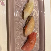 鮨 七海 - 赤イカ　シマアジ　中トロ