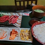 本町肉倶楽部 tongue be - 焼肉定食110g1,540円税込み