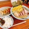 ニューラーメンショップ - “味噌ネギチャーシューメン（味玉・コーン）”・“半ライス”・“餃子”