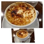 Cafe Xando - カフェラテの上にグラニュー糖をかけてバーナーで焼いたものがのせられています。
かなり甘めでございますが