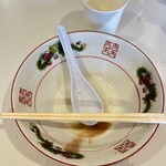 中洲屋台長浜ラーメン初代 健太 - スープまで完飲で美味しく頂きました♪