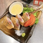 ニューロバタ カタナ食堂 - レア鯵フライ