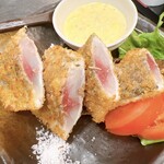 ニューロバタ カタナ食堂 - レア鯵フライ(アップ)