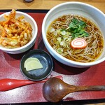 SOBATORI - 迷你天婦羅蓋飯與溫蕎麥