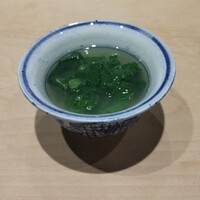 鮨 はしもと - 貝の出汁に菜の花