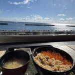 光る海 - 店主特製カニ飯&イクラ丼