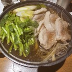 鮨と地酒 地雷也 - 鴨と芹の鍋