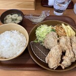 ふじや からあげ店 本店 - 定食（並）にんにく（¥913）