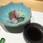 鮨 奏 - お造り　〆鯖と鯛