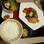 大戸屋 - 真鱈と野菜の黒酢あん定食