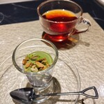 鉄板焼き あさひ - デザートもナッツゴロゴロパンナコッタ美味しい