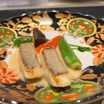 鉄板焼き あさひ - 真鯛に白ワインソースが美味しかった