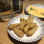 大衆食堂てんぐ大ホール - ヤングコーン塩味揚げ