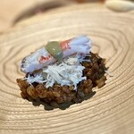 レスピラシオン - ⓫加能蟹
      〜スパニッシュらしい加能蟹のパエリア。かなり濃いめの味わいが好きですよ。アリオリソースで味変を