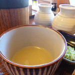 いし豆 - 白濁の蕎麦湯はこのままで♪