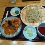 㐂道庵 - 天丼セット   1060円