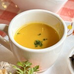 花・ふらんす食堂やまもと - 定食：オードヴル３種盛り合わせ(+\600)　かぼちゃのスープ