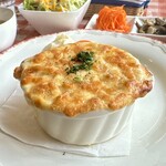 花・ふらんす食堂やまもと - 豆乳クリームソースの煮込みハンバーグ、グラタン仕立て(\1,650)